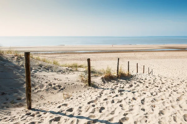 Στους αμμόλοφους άμμο στην ακτή της θάλασσας — Φωτογραφία Αρχείου