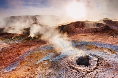 Geysers Sol de Manana Altiplano, Bolivya
