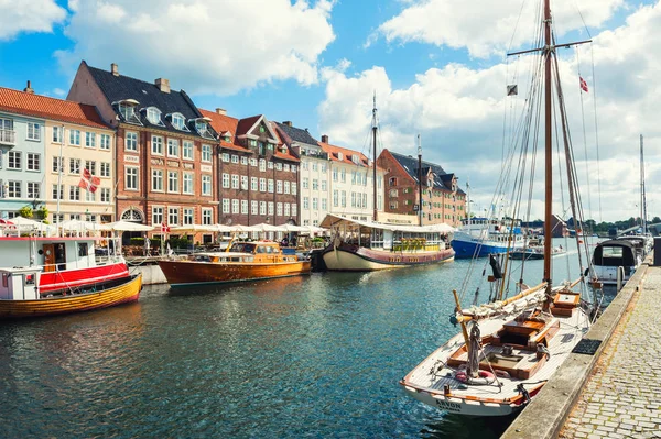 Nyhavn mole i København, Danmark - Stock-foto