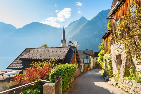 Деревня Халлстатт в Австрийских Альпах — стоковое фото