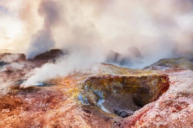 Geyserlar Sol de Manana, Altiplano, Bolivya