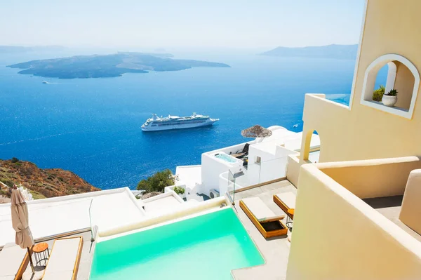 Isla de Santorini, Grecia. Famoso complejo griego . — Foto de Stock