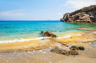 Güzel bir plaj Crete, Yunanistan.