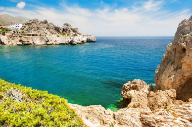 Güzel bir plaj adada Crete, Yunanistan.