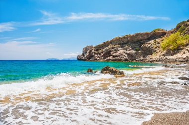 Güzel bir plaj adada Crete, Yunanistan.