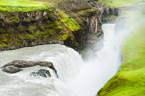 Gullfoss vattenfall på Island. — Stockfoto