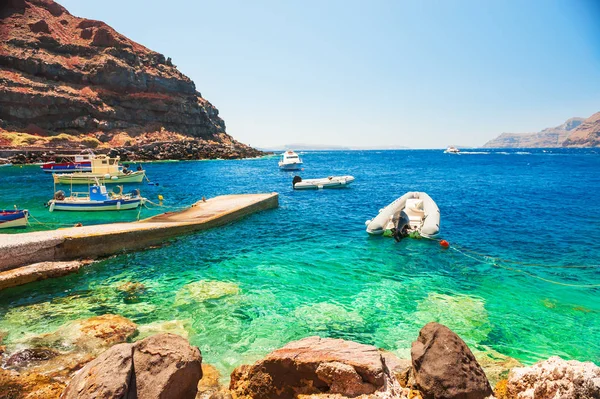 Porto da ilha de Santorini, Grécia . — Fotografia de Stock