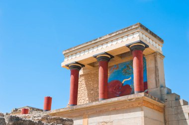 Knossos Sarayı adada Crete, Yunanistan.