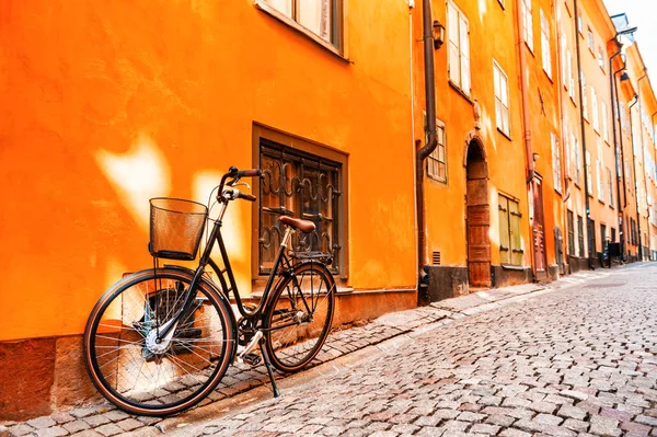 Bicycle on the street in Stockholm, Sweden — Stock Photo, Image