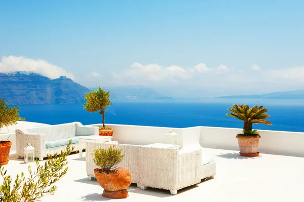 White architecture on Santorini island, Greece. — Stock Photo, Image