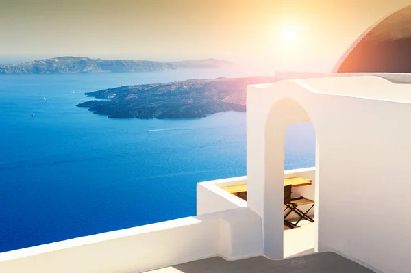 Beautiful Sunset Santorini Island Greece Travel Destinations Concept — Stock Photo, Image
