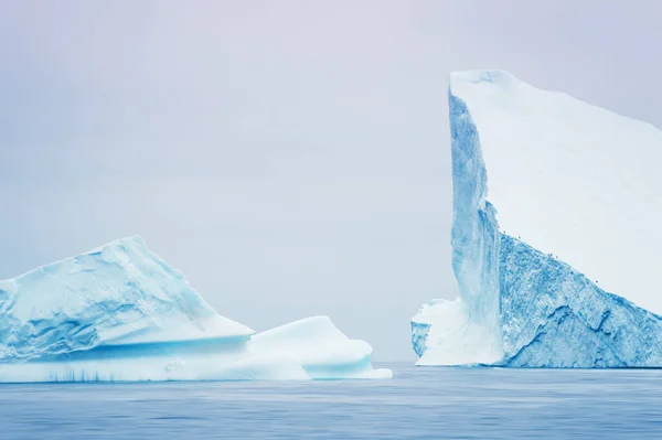 Grandes Icebergs Fiorde Gelo Ilulissat Oeste Gronelândia — Fotografia de Stock