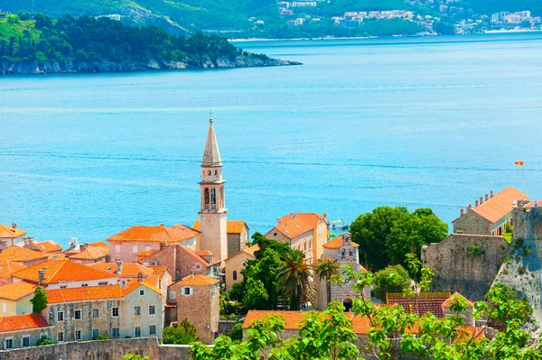 Old Town Ancient Architecture Budva Montenegro Famous Resort Adriatic Sea — Stock Photo, Image