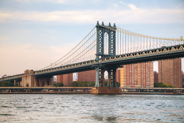 Manhattan bridge in New York City, NY
