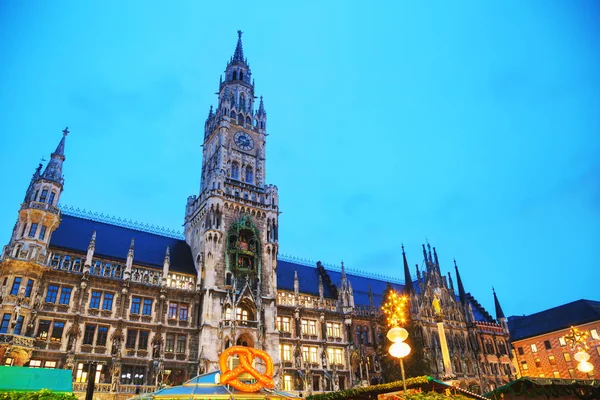 Marienplatz Münih'te genel bakış — Stok fotoğraf