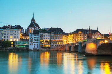 Basel cityscape in Switzerland clipart