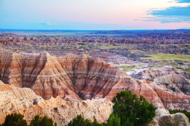 Scenic view badlands Ulusal Parkı, Güney dakota, ABD