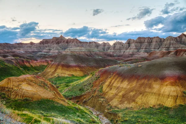 Vista panorámica en el Parque Nacional Badlands, Dakota del Sur, EE.UU. —  Fotos de Stock