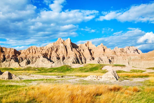 Мальовничим видом на Badlands Національний парк, Південна Дакота, США Стокове Фото