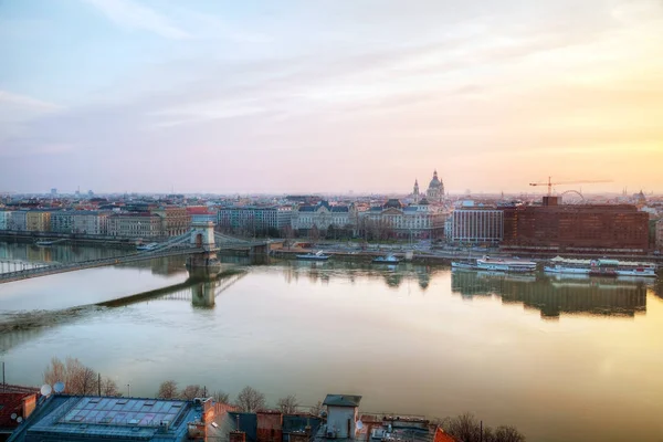 Огляд Будапешта з базиліки Святого Стівена — стокове фото