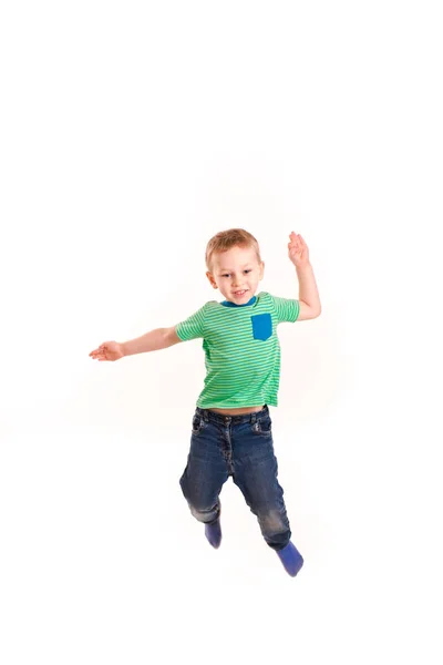Activa feliz niño saltando —  Fotos de Stock