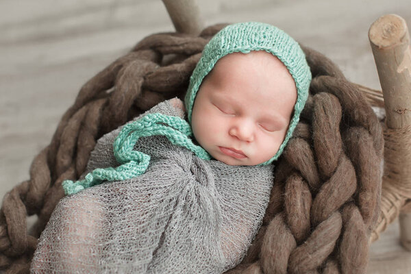 Sleeping newborn baby