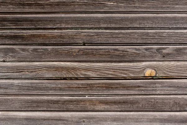 Vodorovné Uzavření Staré Dřevěné Prkenní Stěny Hnědé Dřevěné Pozadí Plot — Stock fotografie