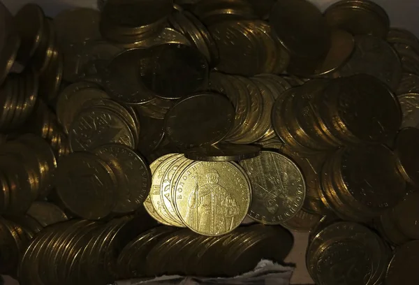 Everyday Coins Ukraine Sorted Years — Stock Photo, Image