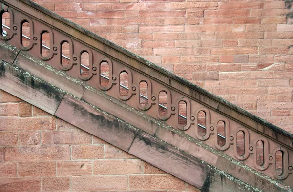 Diagonal stone staircase — Stock Photo, Image