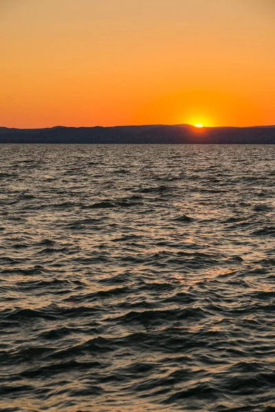 Bellissimo tramonto a Balaton — Foto Stock