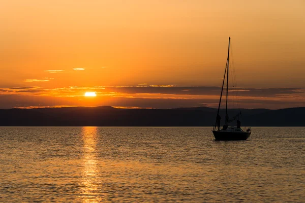 Bellissimo tramonto a Balaton — Foto Stock