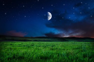 gece gökyüzü üzerinde göster 