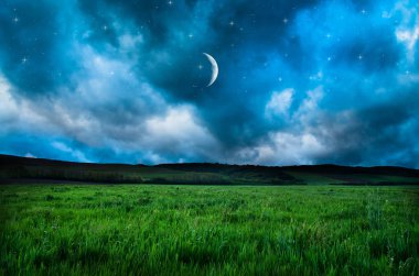 gece gökyüzü üzerinde göster 