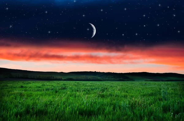 Zobrazit na noční obloze — Stock fotografie