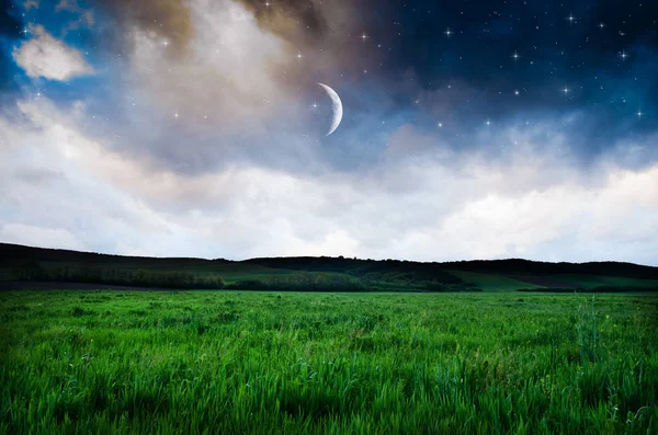 gece gökyüzü üzerinde göster 