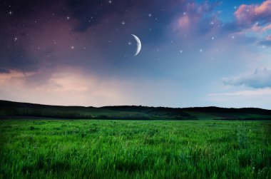 gece gökyüzü üzerinde göster 