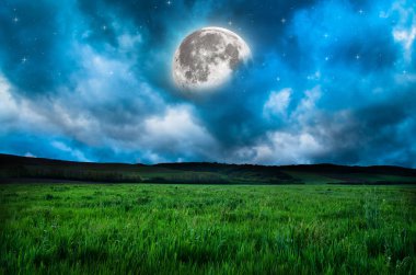 gece gökyüzü üzerinde göster 