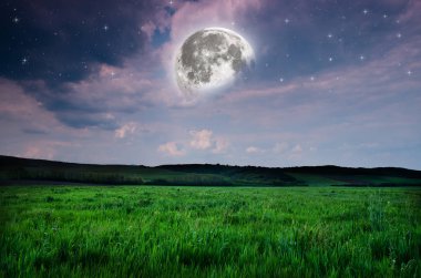 gece gökyüzü üzerinde göster 