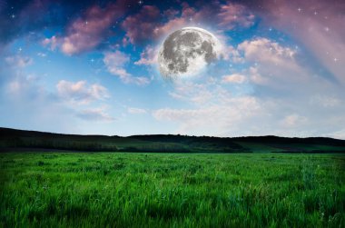 gece gökyüzü üzerinde göster 