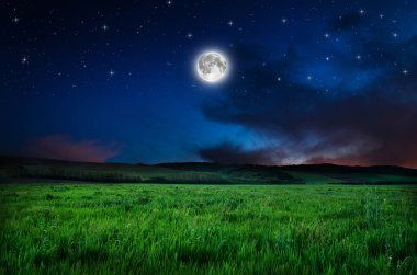 gece gökyüzü üzerinde göster 