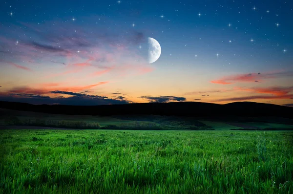 Vista en el cielo nocturno — Foto de Stock