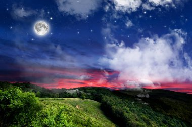 güzel pastoral gece arka plan
