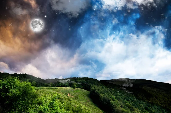 güzel pastoral gece arka plan