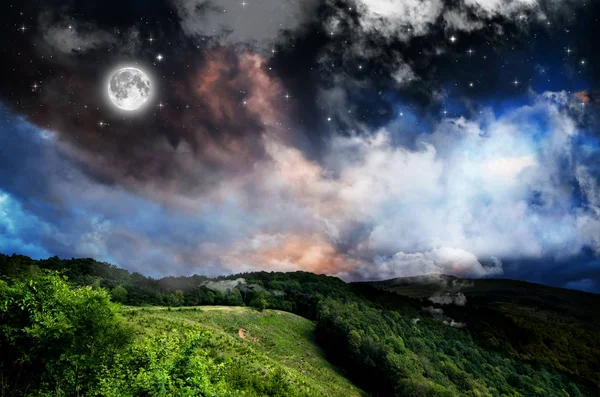 güzel pastoral gece arka plan