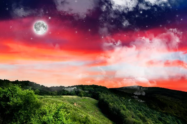 güzel pastoral gece arka plan