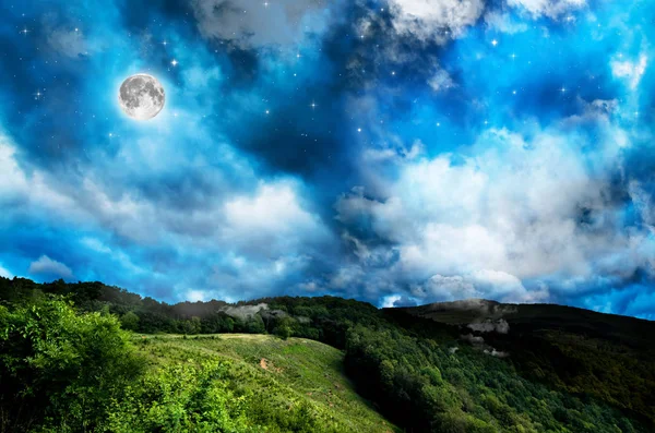 güzel pastoral gece arka plan