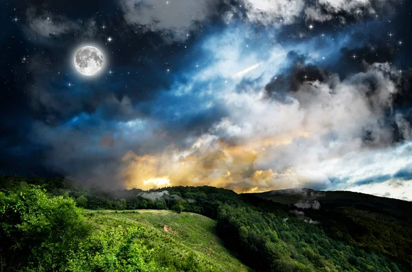 güzel pastoral gece arka plan