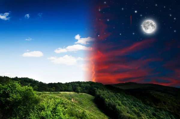 Gün ang gece arka plan.