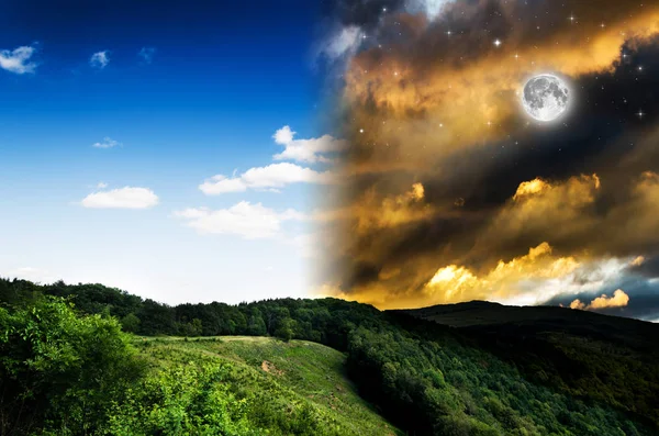 Gün ang gece arka plan.