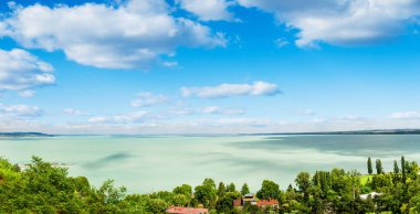 picturesque view of Balaton lake clipart